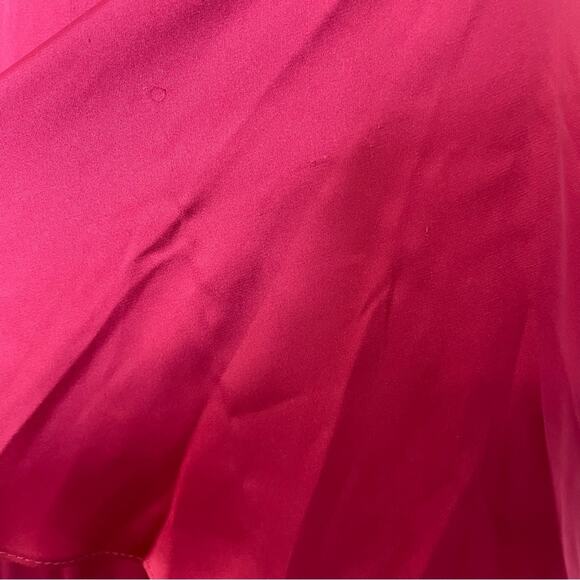 Ieena for Mac Duggal Women’s Plunging Neck Flare Sleeve Dress Raspberry Sz 12 - Picture 8 of 10